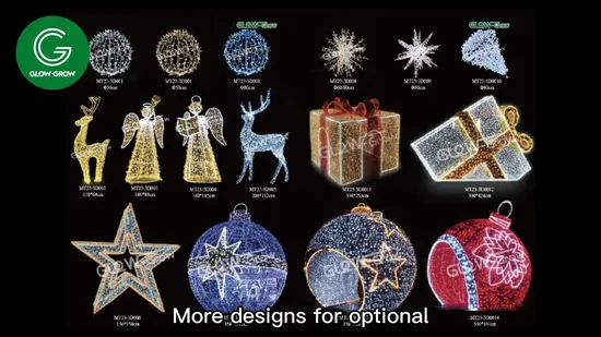 Decorative Event Garden Park 3D LED Santa Clause Motif Lights for Street/Shopping Mall