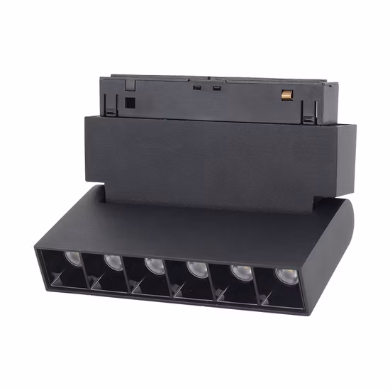 Angle de faisceau réglable, projecteurs COB encastrés modifiables 12W, système d'éclairage sur rail magnétique linéaire 48V