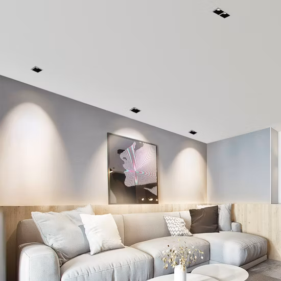 Allway Commercial mur rondelle vers le bas lumière encastré LED mince carré Downlight