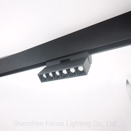 DC48V Rail magnétique Lumières Aimant Linéaire En Aluminium Plafond Encastré Suspendu Créatif 0.5m 1m 2m 3m LED Lumières Magnétiques Suivi Rail Éclairage Industriel