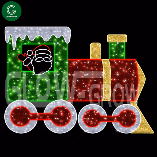 Parc de jardin d'événements décoratifs 3D LED Lumières de motif du Père Noël pour la rue/centre commercial